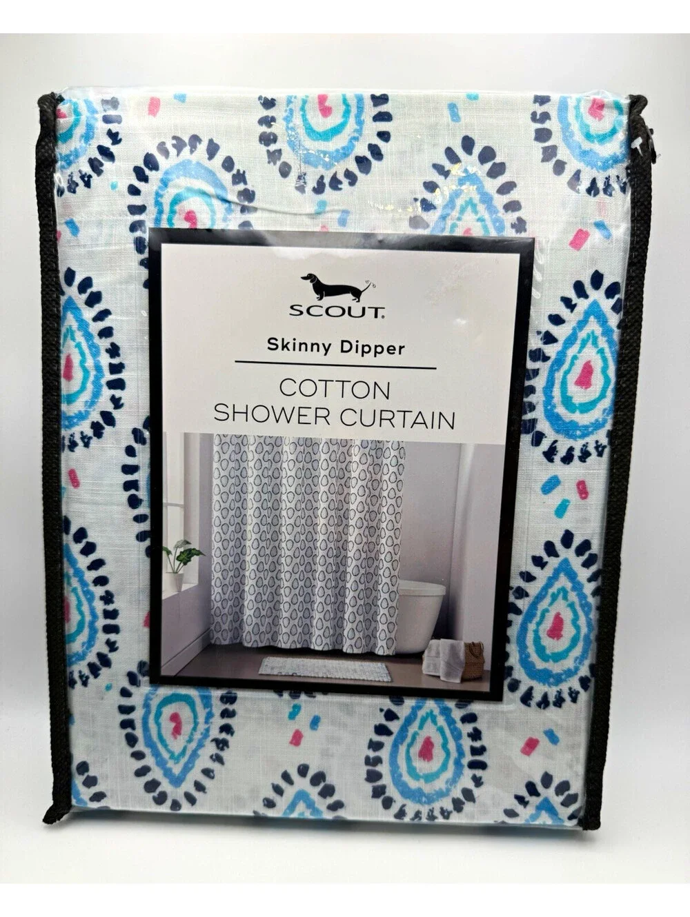 SCOUT Skinny Dipper 100% Cotton Shower Curtain 72x72
